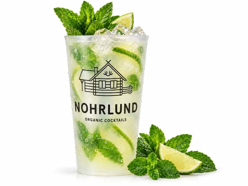Nohrlund Mojito med lime og mynte i plastkrus – fra fustage på 20 liter