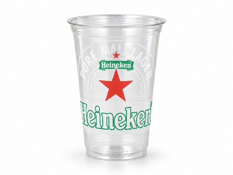 Heineken ølkrus i klar engangsplast, 40 cl
