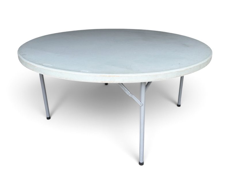 Rundt klapbord Ă160 cm til ni personer â til leje